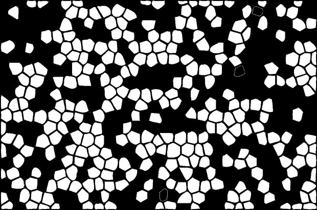 graphic of black and white mosaic tiles