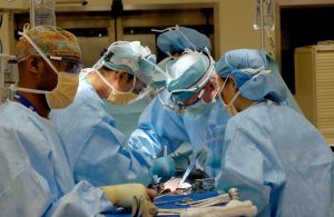 surgeons and staff operating