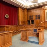 Picture of an empty courtroom